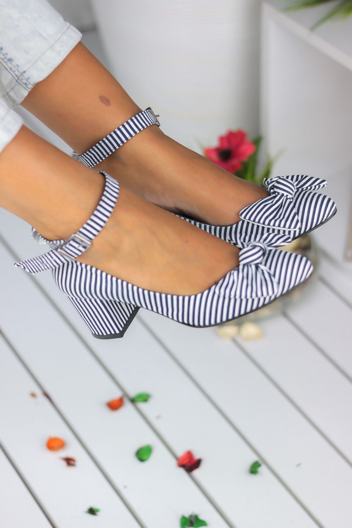 Molina Bow black and white Heeled Shoes