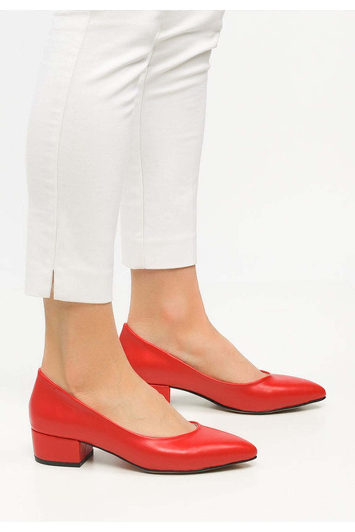 Stela Red Heeled Shoes