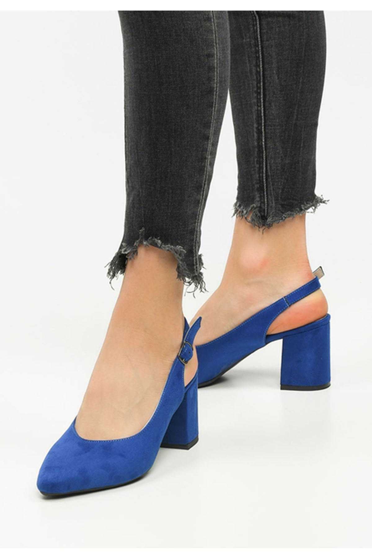 Verla Blue Heeled Shoes