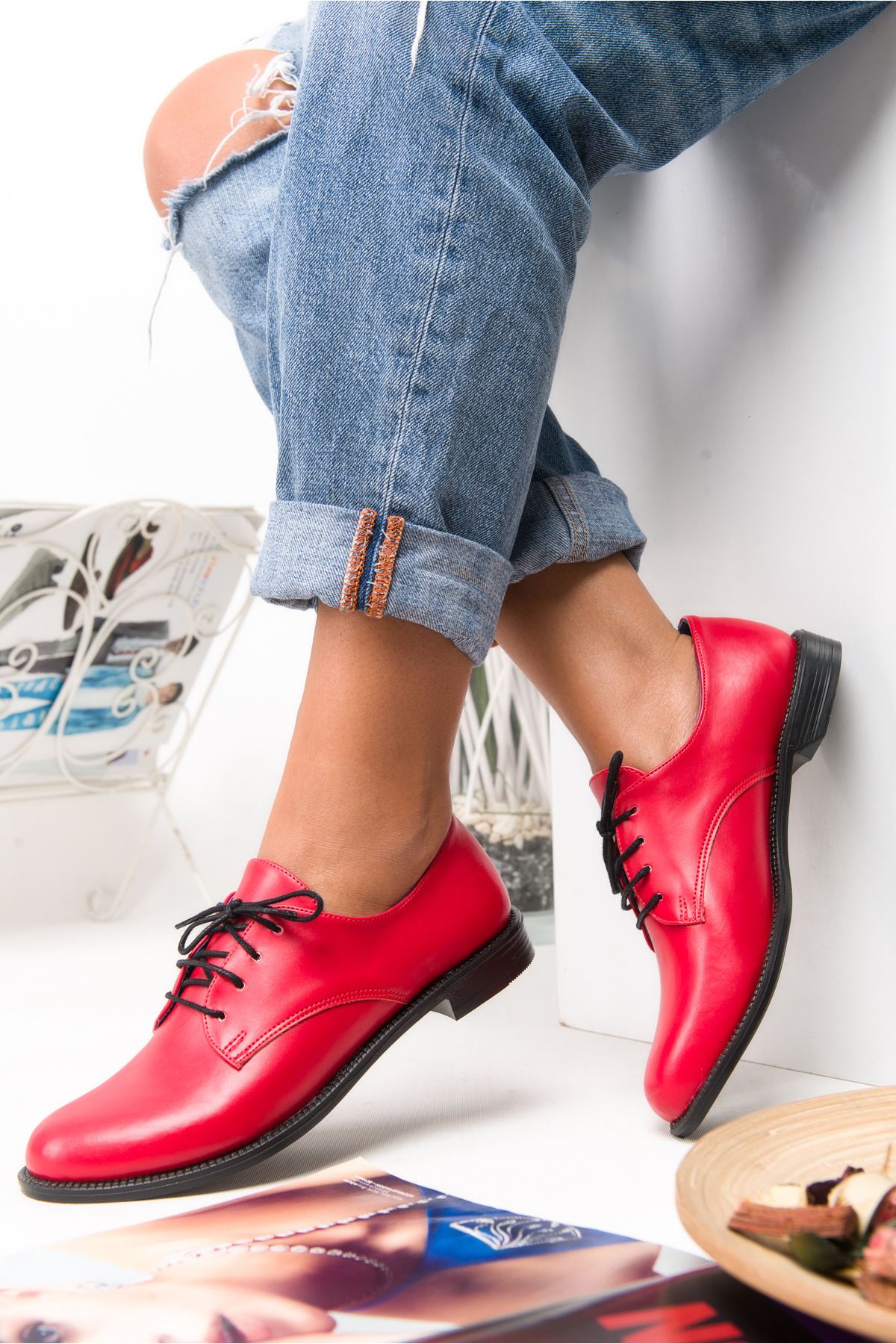 Flat shoes Benito red