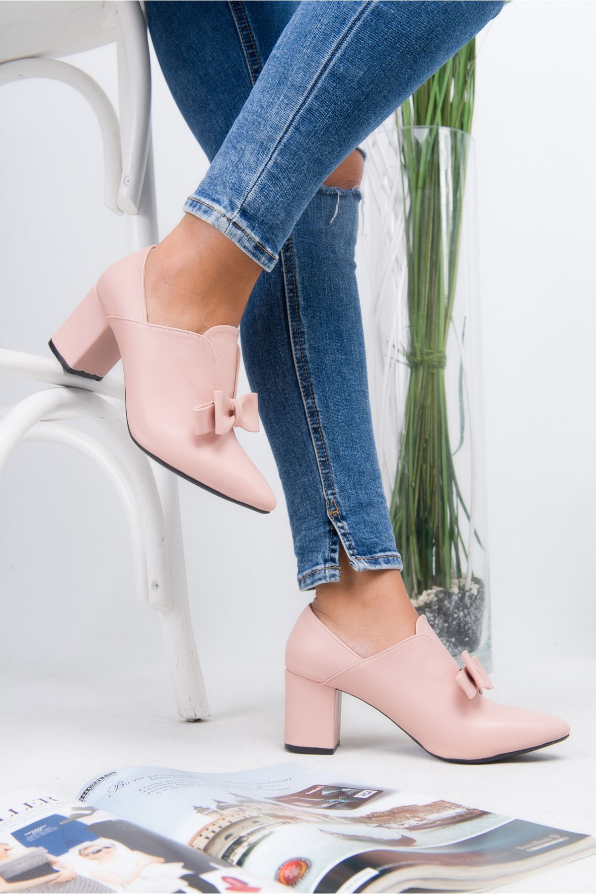 Shoes Caliente powder with Heeled