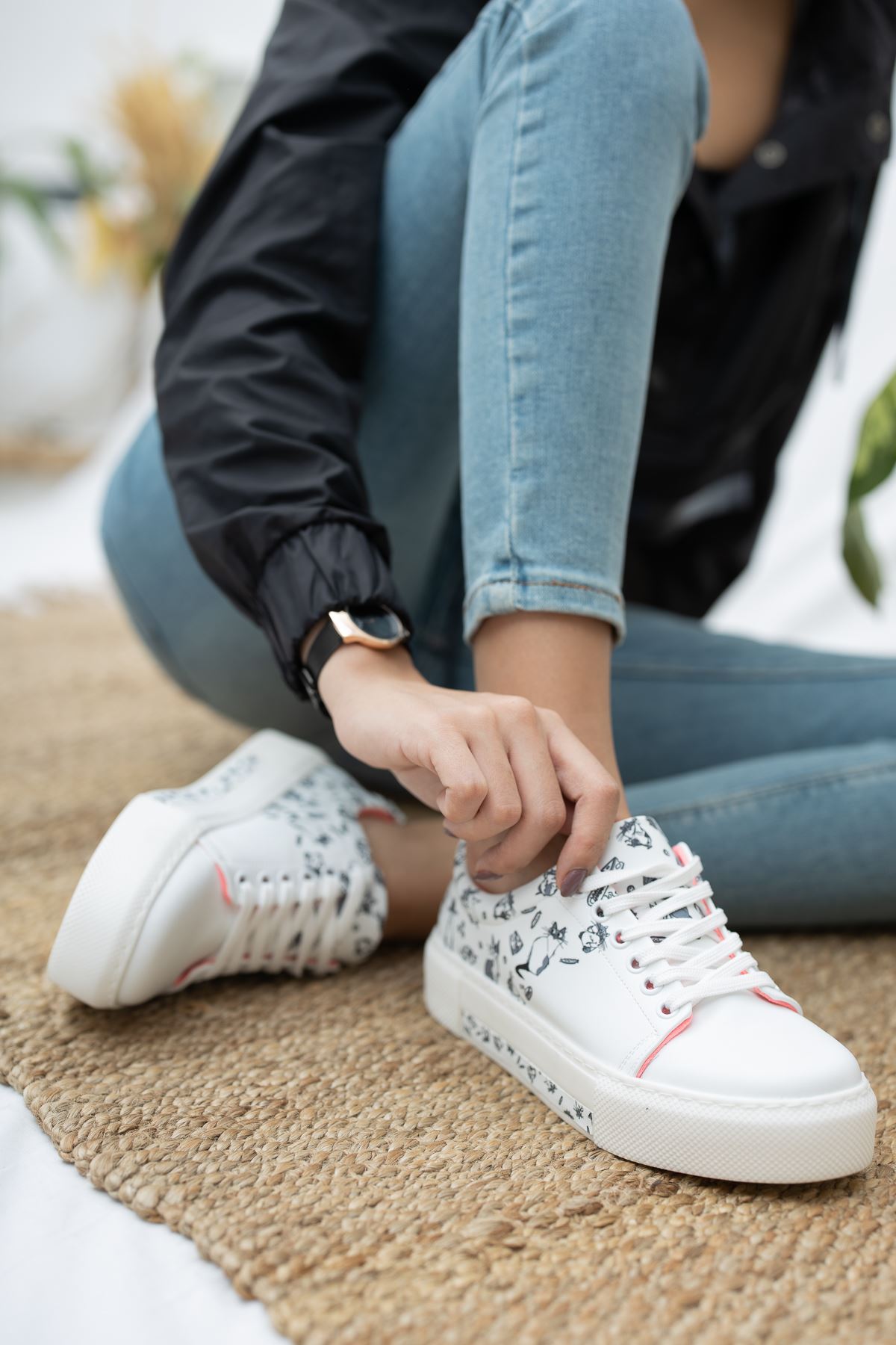 Sports Shoes İnfer white Cat Pattern