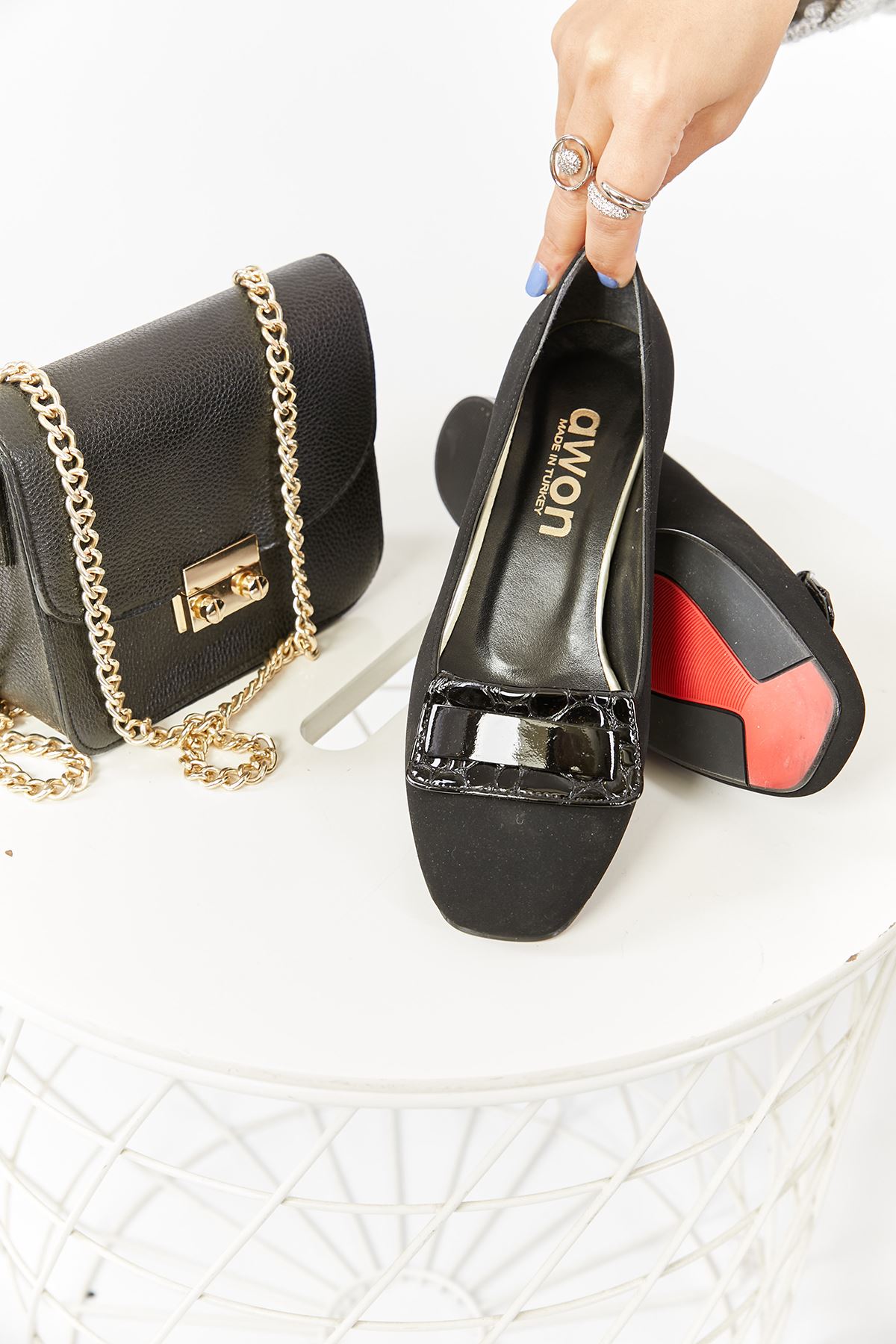 shoes Actual black nubuk with Heels shoes Actual black nubuk with Heels